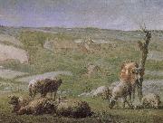 Jean Francois Millet, The field with house